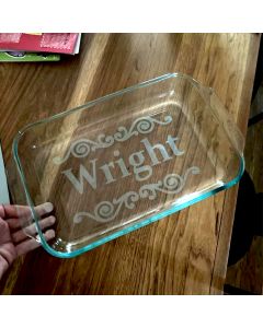 Personalized Engraved Baking Dish, Custom Mother Day Gift