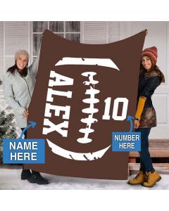 Customized Football Blanket with Your Name and Number