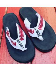 Baseball Flip Flops Personalized Baseball Mom Flip Flops