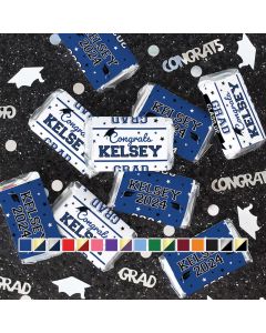 Personalized Graduation Mini Candy Bar Wrapper Label Stickers