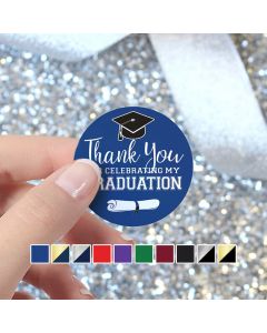 Graduation Thank You Stickers Circle Graduation Note Seals