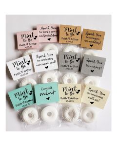 Personalized Mint To Be Wedding Favors Engagement party Label Tags Sticker