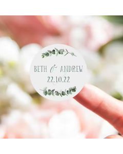 Personalized Wedding Stickers Wedding Labels Round favor sticker